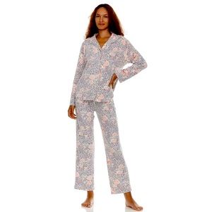 Women's Flora Nikrooz Lindsey Collared Button-Down Top & Pants Pajama Set